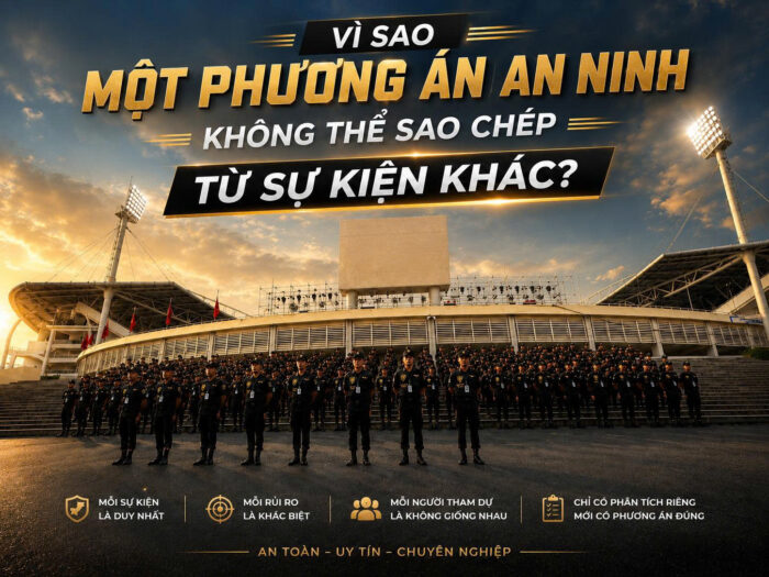 Vì sao một phương án an ninh sự kiện không thể sao chép từ sự kiện khác? | Event Security Management