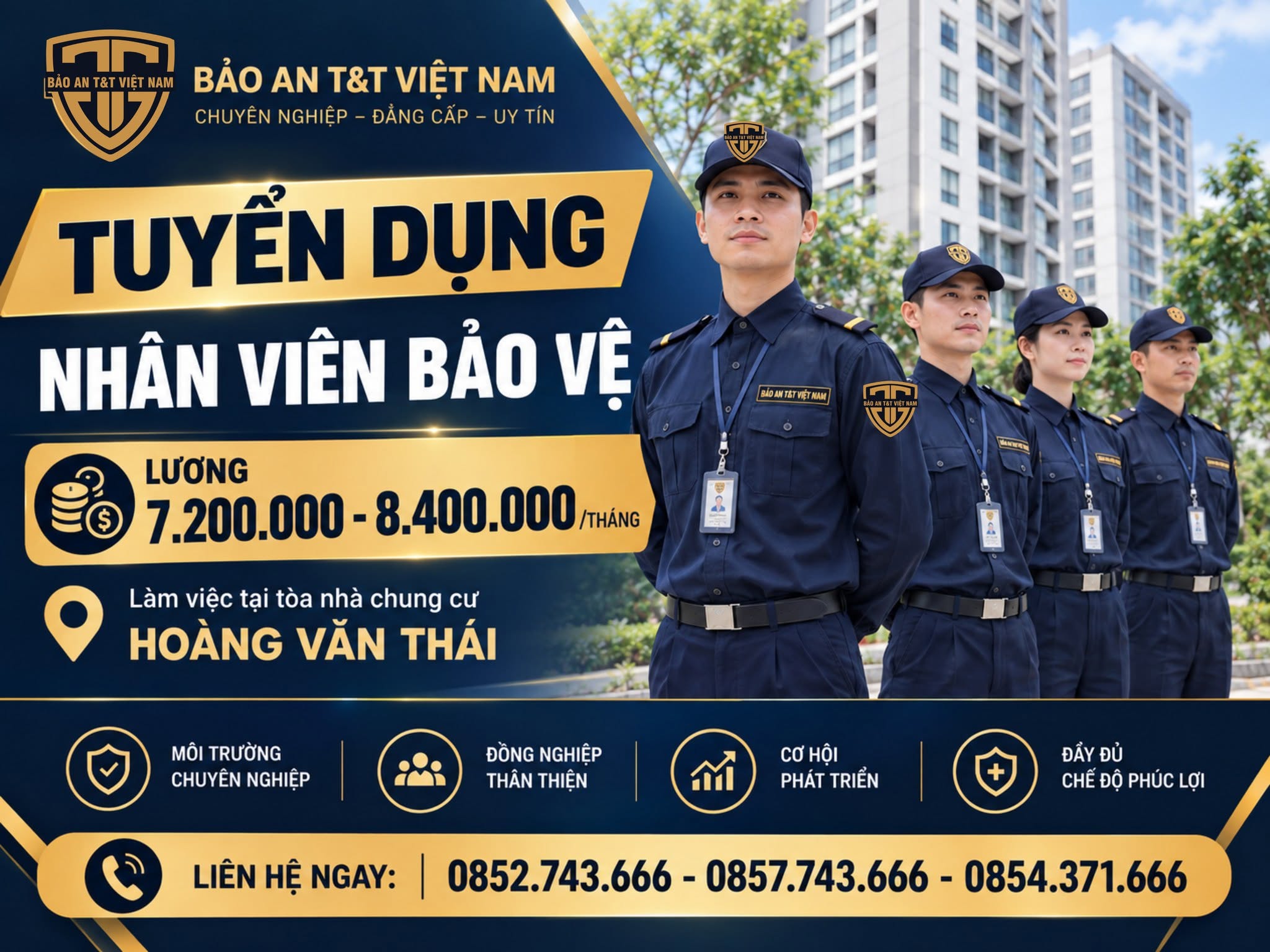 Tuyển dụng bảo vệ tại Hà Nội